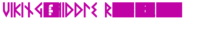 VIKING, MIDDLE Runes Bold Regular